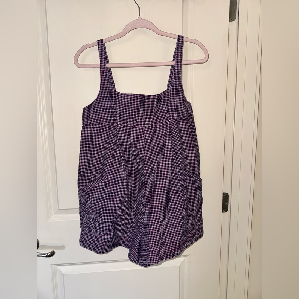 Free People Billie Plaid Romper